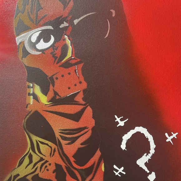 RIDDLER 2022 Spray painting On 16x20 Stretched Canvas with Permanent Vinyl  ? - Picture 5 of 6
